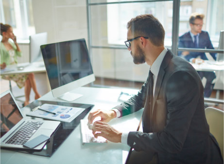 Staff in real estate office